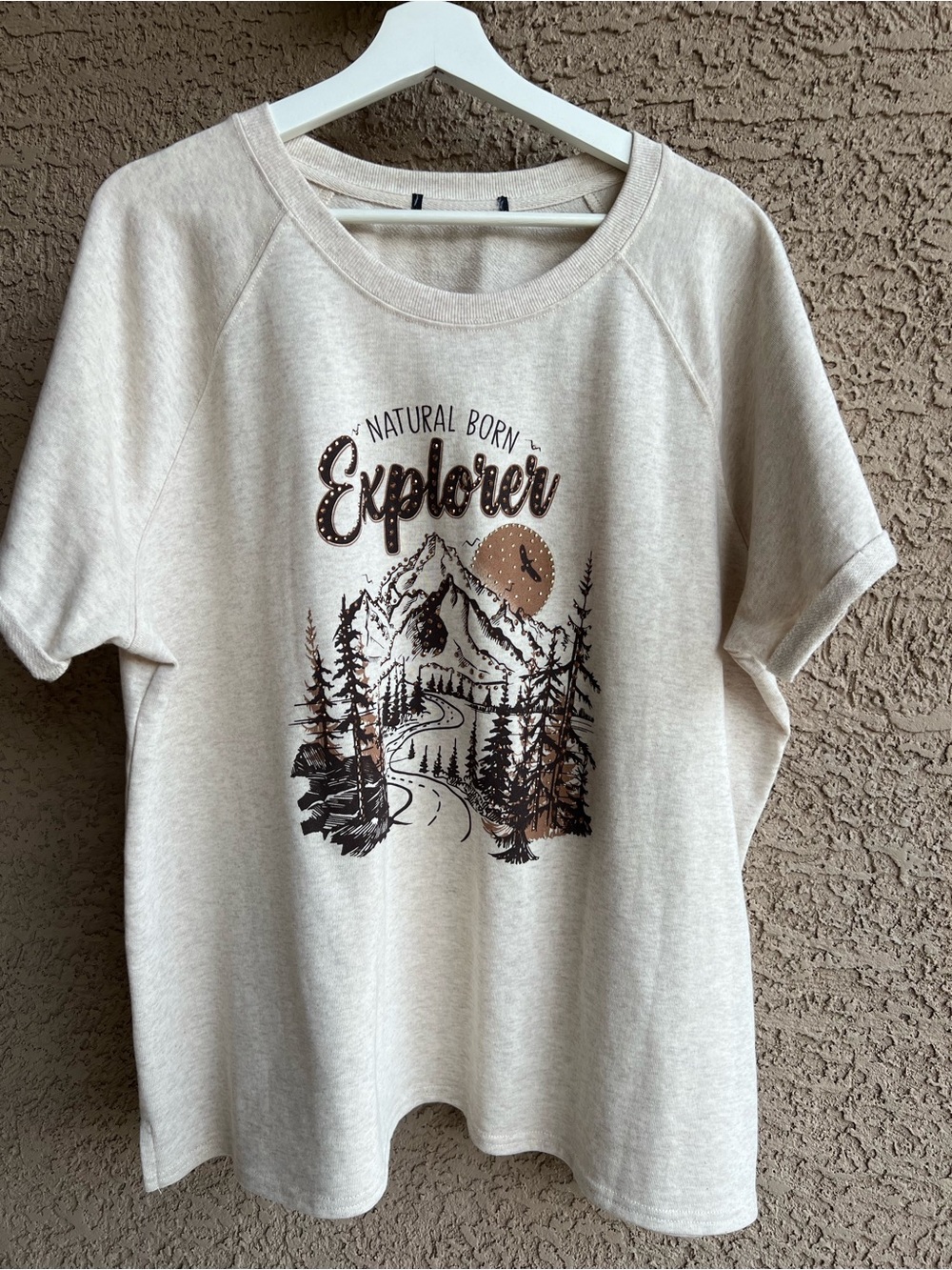 Natural Born Explorer Graphic Tee - Beige
